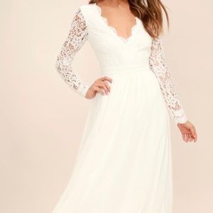 Lulus Awaken My Love White Long Sleeve Maxi